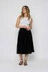 Lina-Stretch Eyelet Midi Skirt